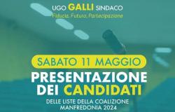Saturday 11 May the presentation of the candidates of the ‘Manfredonia 2024’ coalition for Ugo Galli mayor