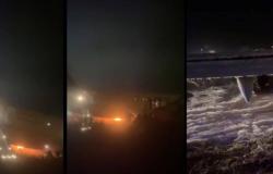 The Boeing 737 skids off the runway and catches fire. Fear on board in Dakar