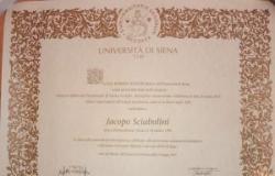 He died one month after his thesis, the University of Siena recognizes his degree in memory