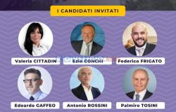 Comparison between candidates on Monday 20 May at the San Bortolo Theatre