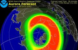 aurora also possible this evening in Italy