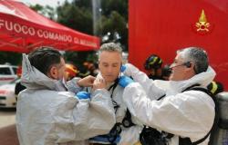 Fire Brigade and Italian Red Cross, in NBCR exercise: Nuclear, Bacteriological, Chemical, Radioactivity