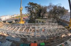 A time-lapse video traces the construction of the Bailey Bridge in Faenza
