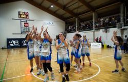Comeback victory in game 1 of the Ecodem Alpo semifinal on Roseto