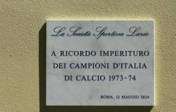 Lazio, the plaque of the ’74 Italian champions unveiled at Tor Di Quinto: photos and videos