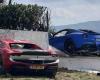 Two Ferraris crash into a villa after an absurd race