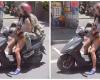 They masturbate on the moped while they are stopped at the traffic light waiting for the green light: the scene goes around the world