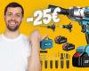 Impact driver with 2 batteries, sockets, screws and bits for €25 LESS