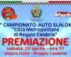 Reggio Calabria, the awards ceremony for the 1st autoslalom championship in Piazza Italia