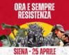 Cravos Siena in procession on April 25th. “Now and always resistance”