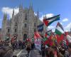 Milan. Anti-fascists/anti-Zionists en masse in Piazza Duomo