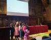 Perugia. Meeting between children and deputy mayor at the Hall of Notaries
