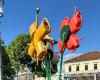 New installations in front of Novara station: they are Bonomi’s “Cultures”.