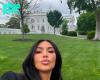 Kim Kardashian takes part in a meeting at the White House to discuss criminal justice reform