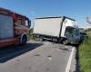 Collision between a van and a truck: fatal accident in Viale Lombardia in Parabiago