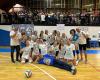 The New Volley Rezzato women’s volleyball team celebrates their promotion to Serie D