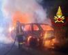 Temple. Car goes off road and catches fire | Ogliastra