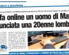 A MAN FROM MATERA ONLINE SCAM: A 20-YEAR-OLD FROM LOMBARDY REPORTED