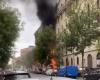 Because the fire in a garage in Milan reached the third floor in a very short time, killing a family
