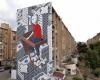 Hope, the new mural by Giulio Rosk among the buildings of Sperone
