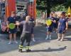 the Under20 national rugby team “trains” with the Treviso firefighters. VIDEO