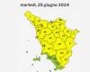 Thunderstorms, yellow warning extended until Tuesday. Closed underpass in Pratilia towards Pistoia