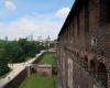 The climb to the Panoramic Crenellations of the Sforzesco Castle in Milan opens